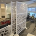 84" White Free-Standing Abstract Office Partition Wall Dividers